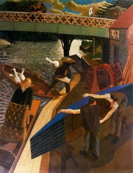 Stanley Spencer : Swan Upping at Cookham